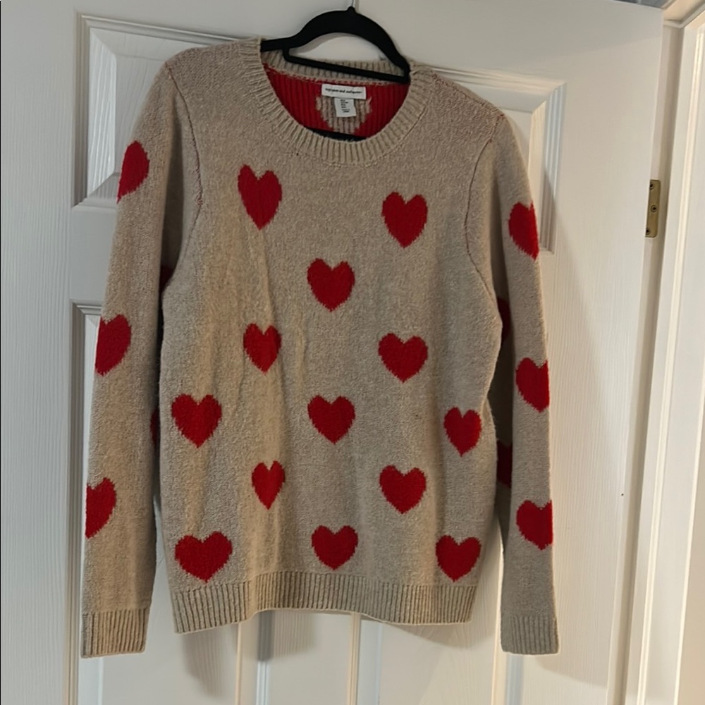 Cupcakes & Cashmere Red Heart Sweater